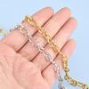 18K Gold-Plated Stainless Steel Chain: Cross, Twisted Rope, Oval DIY Necklace/Bracelet Link Chain
