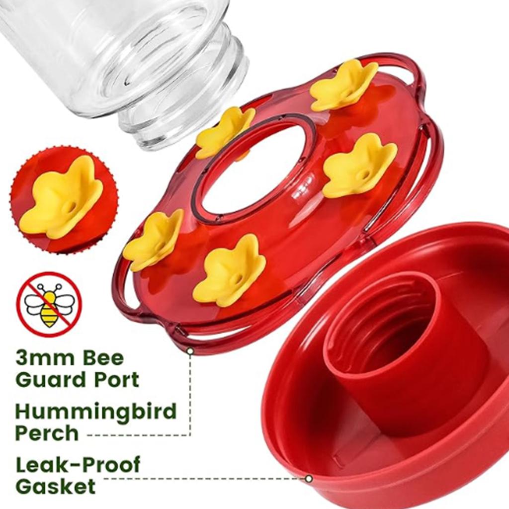 Beautiful Bird Water Feeder Outdoor Garden Yard Hummingbird Water Feeder with 5 Mouth Outdoor Hanging Garden