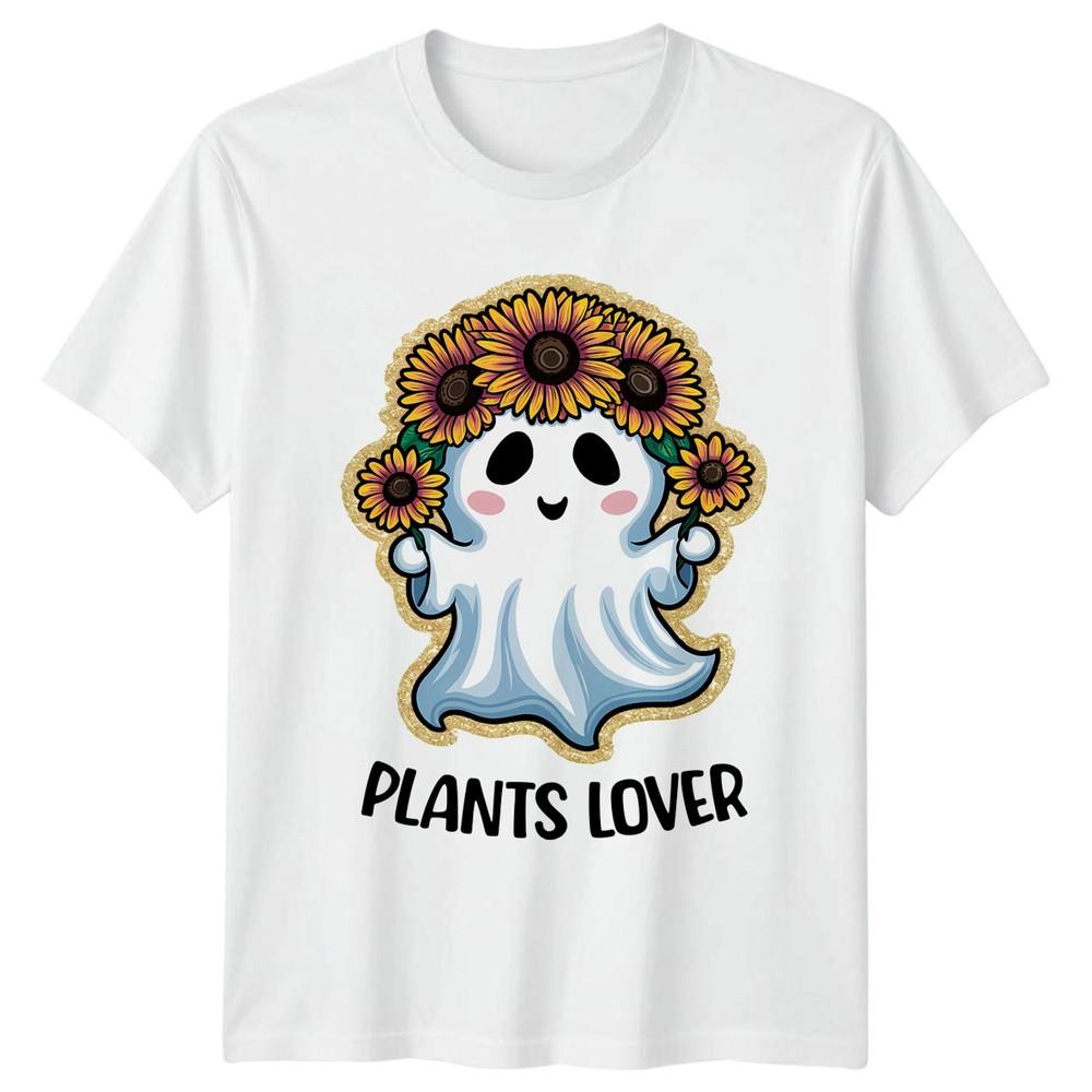 Plants Lover Unisexs TShirt Sunflowers Gardening Halloween Gift For Her S
