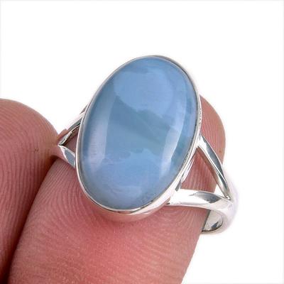 Natural Owyhee Opal Gemstone 925 Solid Sterling Silver Jewelry Ring Size 8 v1D33