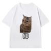 2026 Summer Talking Cat Meme Pattern Print Cotton Tshirt for Unisex Women Fashion Tshirt Casual Short Sleeve Tshirt StreetWear
