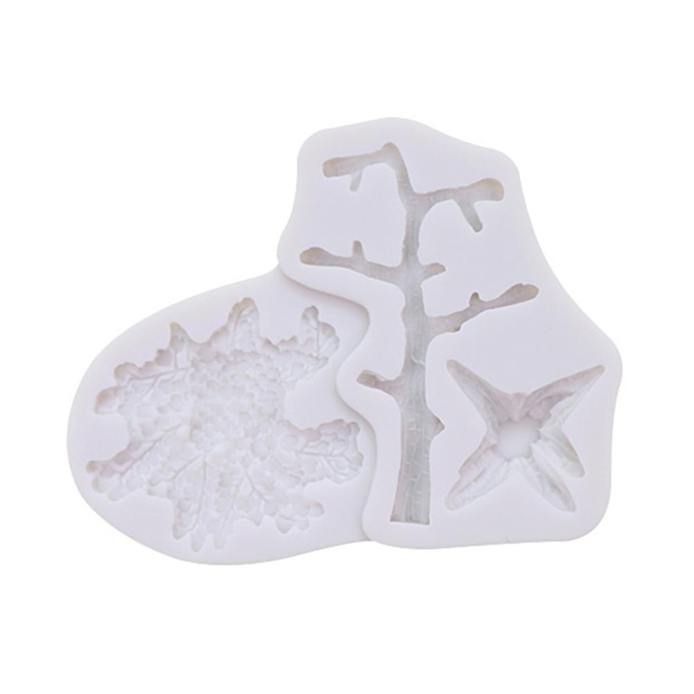 

Silicone Fondant Mold Trunk Squirrel Pine Shaped Baking Cake Molds Wedding Cake Decorating Tools Big tree#0