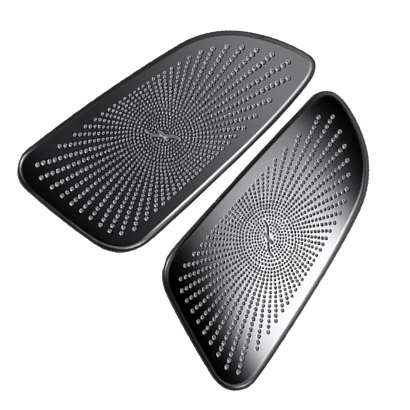 A03E-1Pair Car Dashboard Horn Speaker Cover Trim For Mercedes Benz GLC C-Class W205 C200 C260 X253 2015- Air Outlet Cover