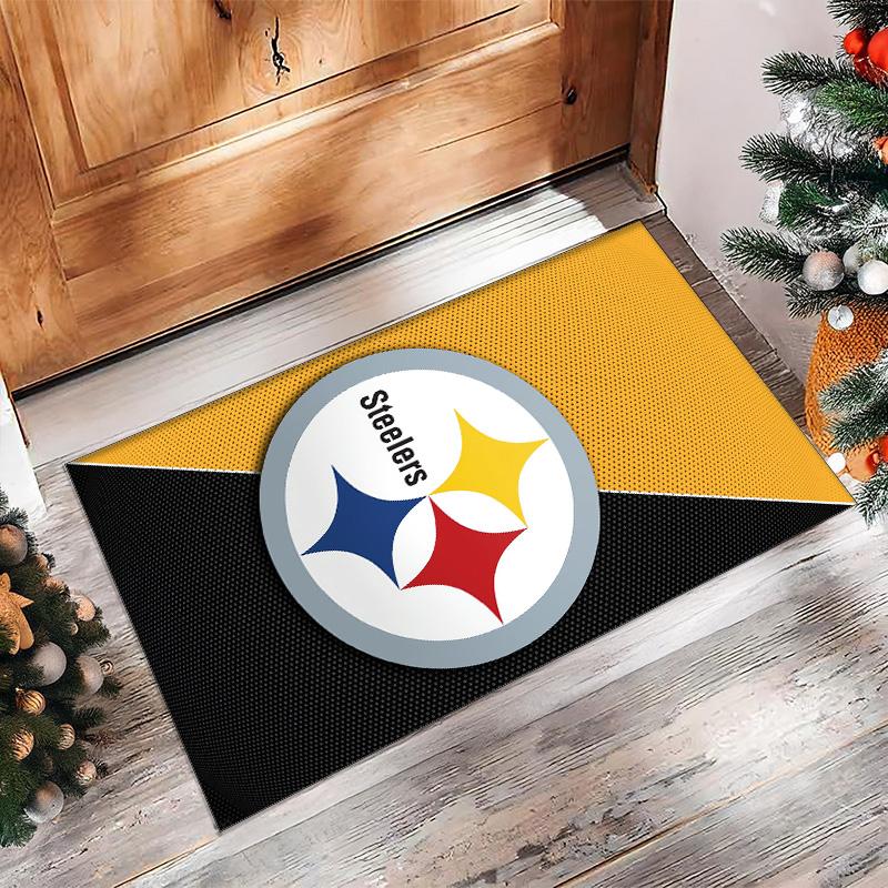 Pittsburgh Steelers Crystal Velvet Carpet Soft Anti?Slip Floor Mat Comfortable Home Living Room Bedroom Decor Rug