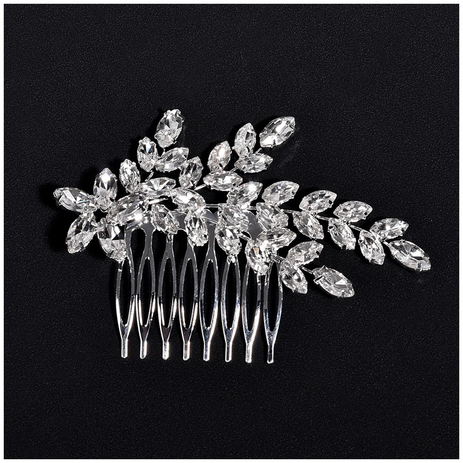 

Glittering Hair Combs Clips Hair Fork Luxurious Messy Bun Maker with Glass Diamond for Banquet Wedding Gown Hair Clips