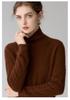Women's High Neck Loose-Fit Cashmere Sweater - Soft, Slimming, Solid Color, Fluffy Knit Pullover Base Layer.