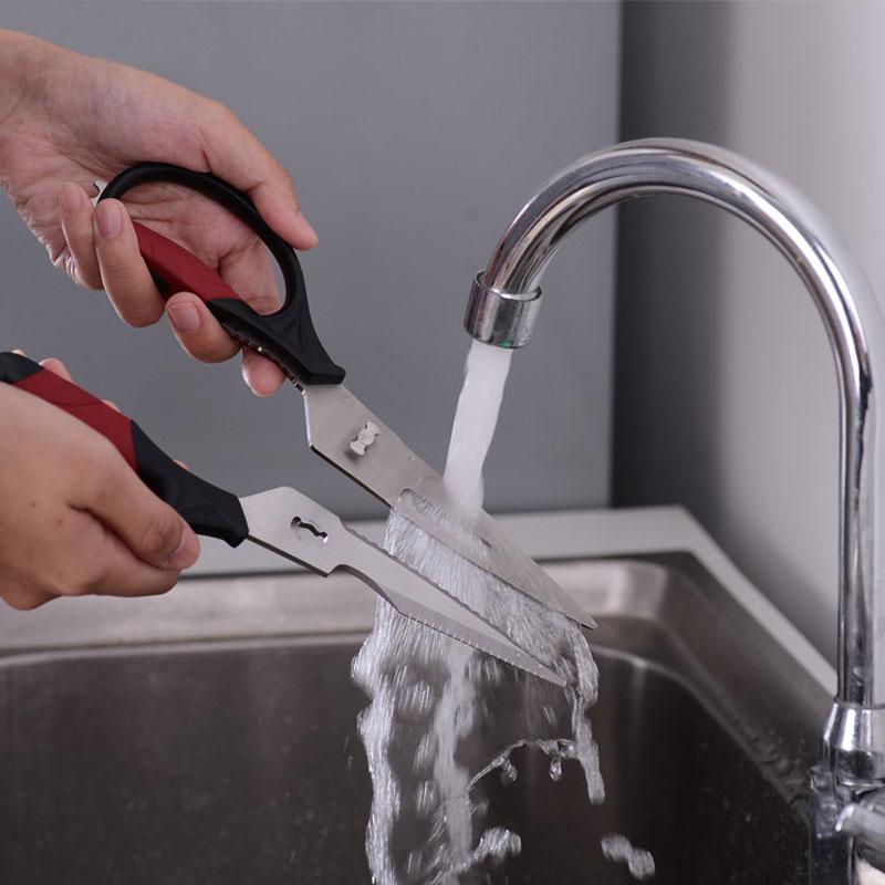 Multifunctional Household Kitchen Bone Scissors Stainless Steel Separable Power Shear With Paring Knife Bottle Can Opener