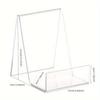 Clear Acrylic PVC Book Stand, Transparent Display Rack for Library, Mall, and Bookshelf - Durable and Sturdy 1pc Bookstand