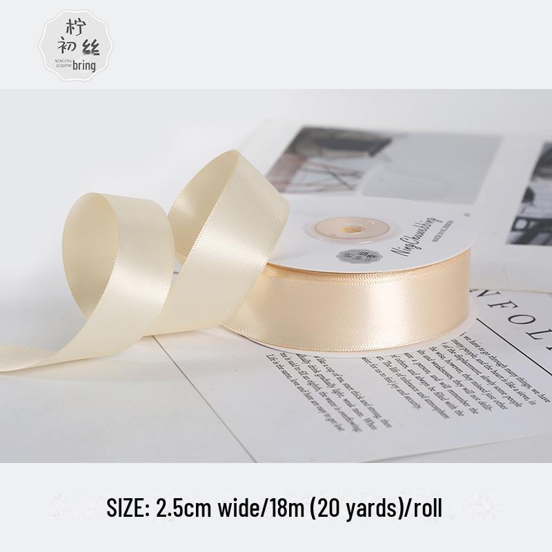 

2,5 см зашифрованная двухсторонняя полиэстеровая лента для свадебных бантов и высококачественной упаковки подарков