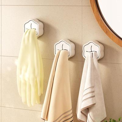 Round Adhesive Towel Hooks No Drilling Wall Mount Dish Towel Hook Hangers