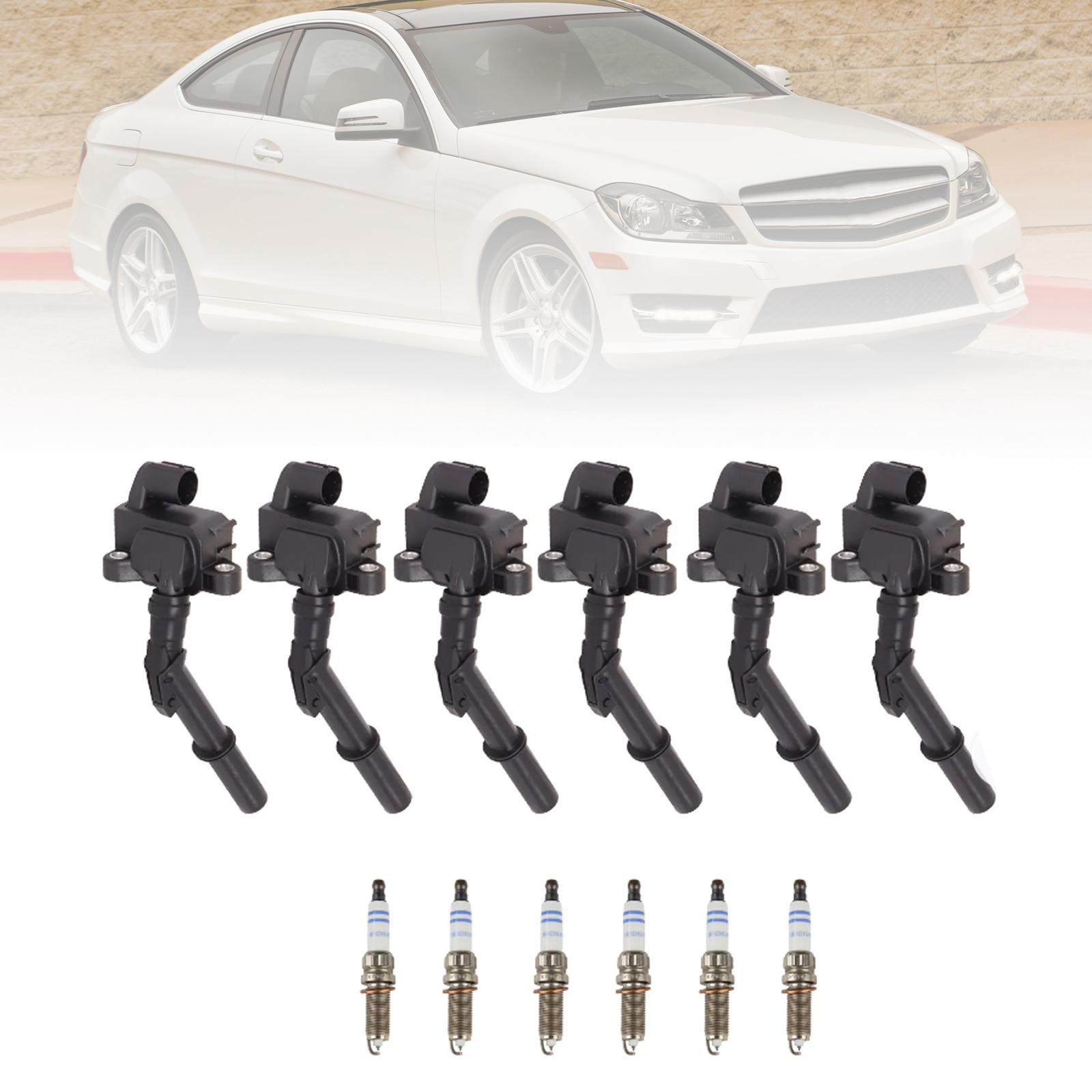 

6x Ignition Coil +Spark Plug UF741 For Mercedes-Benz C300 C350 E350