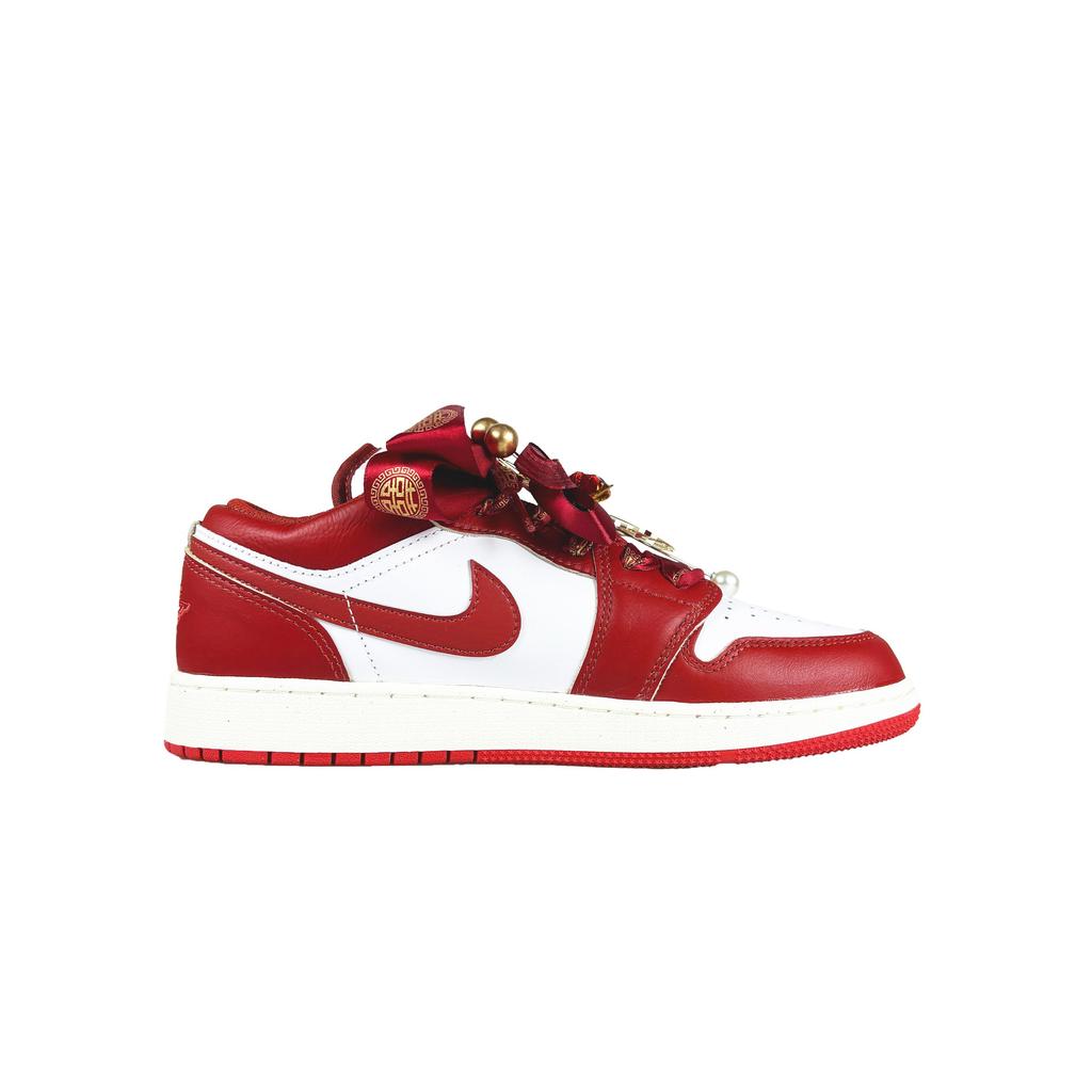 Jordan Air Jordan 1 GS Blooming Twin Flowers Slip Resistant Abrasion Resistant Low top Vintage Basketball Shoes Women's FJ3465-160(Team1274-S-BOX)