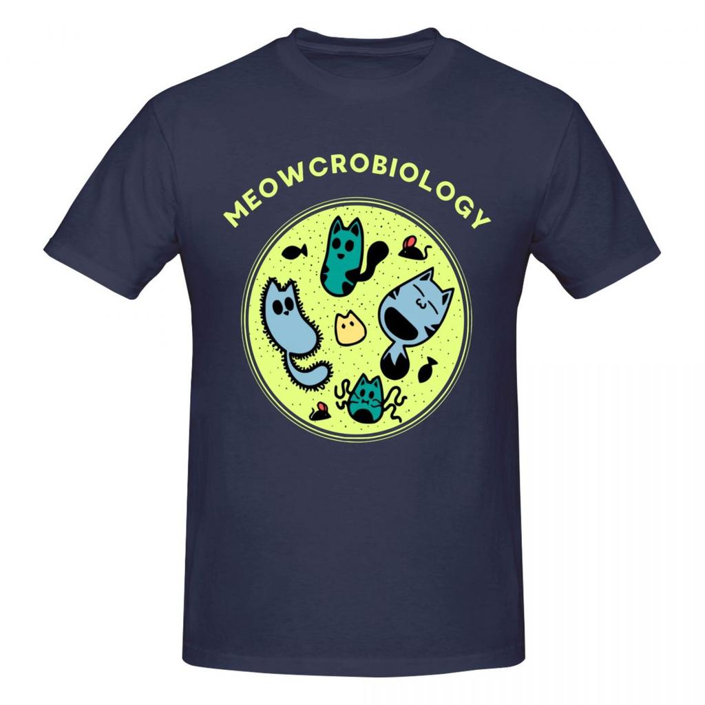 Funny Meowcrobiology Microbiology Science Cat Lover T Shirts Graphic Y2k Gifts Cotton Unisex Wounisex T Shirts Clothes