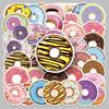50PCS Sweet Donut Card Stickers for Luggage, Scooters, Computers, and Tablets - Creative Graffiti Decoration Set