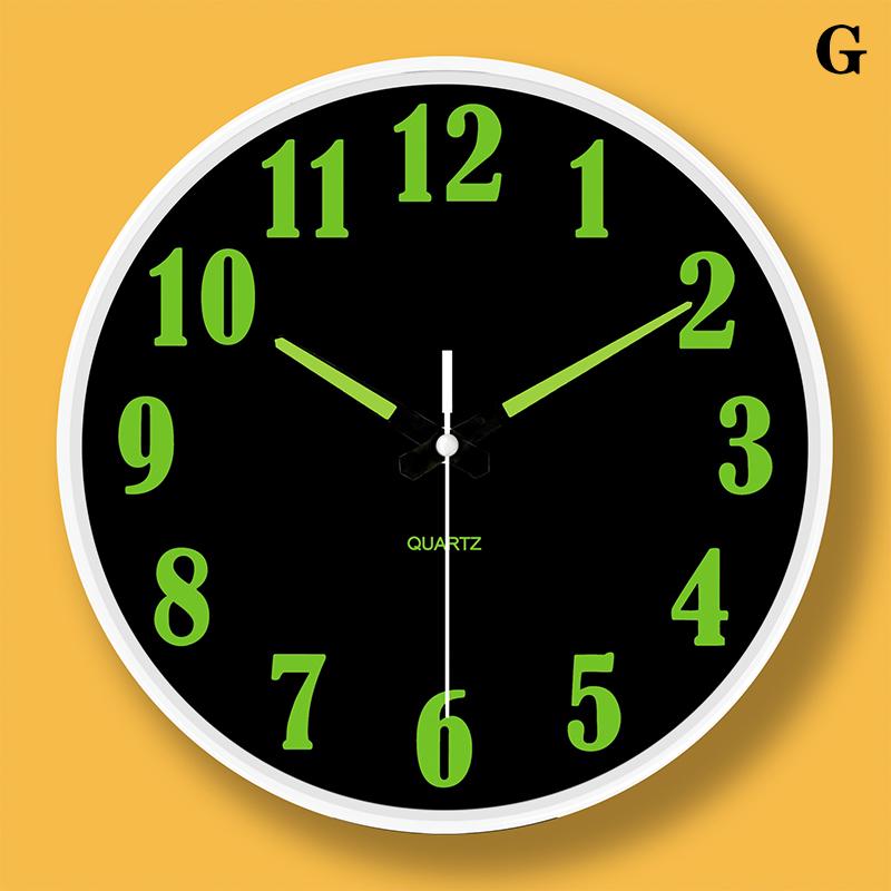 1 Pcs Luminous Wall Clock Light In Dark Night Digital Quartz Movement Bedrooms Living Room Study Loudspeaker Mute Clock For Home
