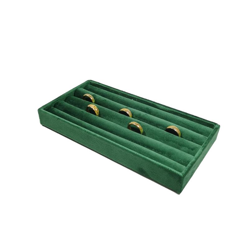 Dark Green Velvet Jewelry Display Storage Tray Jewelry Organizer Storage Props Ring Earrings Necklace Bracelet Storage Props