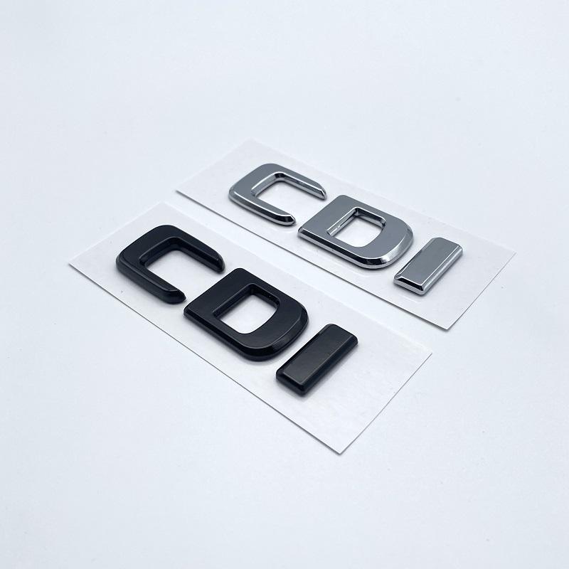 Buchstaben-Emblem für Mercedes Benz CDI CGI TDI 4Matic, Auto-Styling, Kofferraum-Namensschild, Logo-Aufkleber, flache Schriftarten, silberfarben glänzend