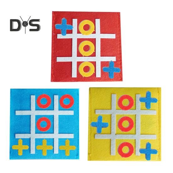 3/12/24Pcs Mini XO Felt Board Game Educational XO Puzzle Toy Toddler Boys Girls Portable Travel 2 Player Battle Strategic Board Game