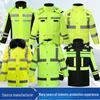 Mid-Length Reflective Down Jacket for Winter Traffic Safety