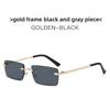 Fashion Unisex Square Frameless Sunglasses With Uv400 Protection For Summer Outings And Parties