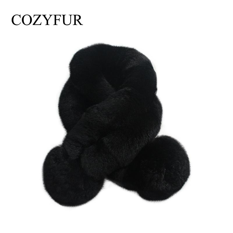 Rex Rabbit Hair Scarf Women's Autumn and Winter Korean Version Thickened Warm Plush Fur Scarf Mao Mao Collar Real Hair