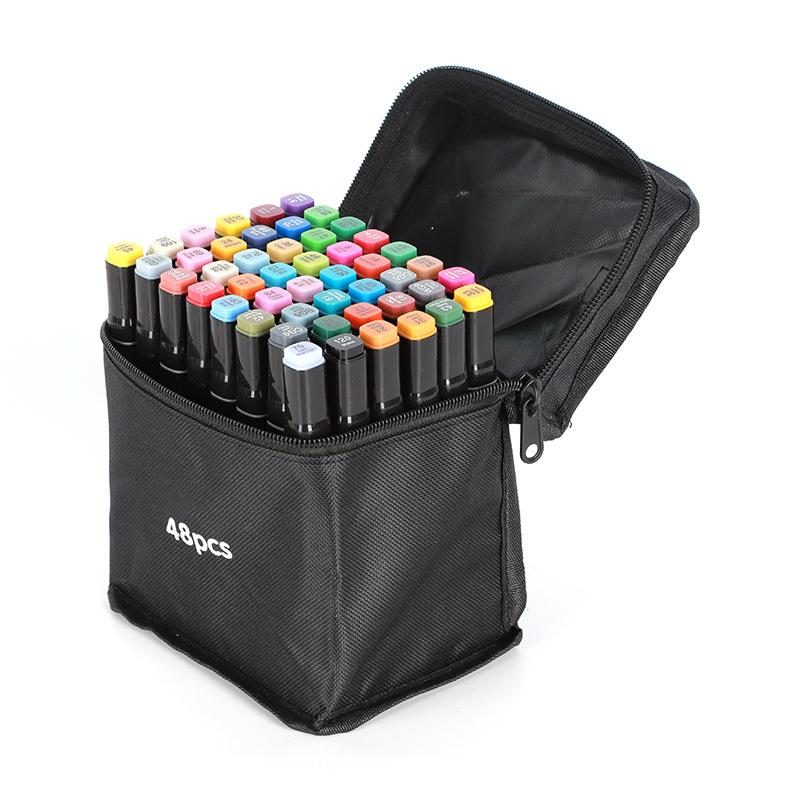 24-168Colors Dual Tip Art Markers Set, Alcohol Markers for Adult Students, Professional Sketch Pens for Drawing/Sketching/Manga