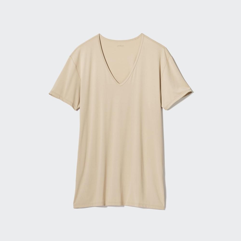 

UNIQLO JAPAN Air Rhythm V-образный вырез T с коротким рукавом