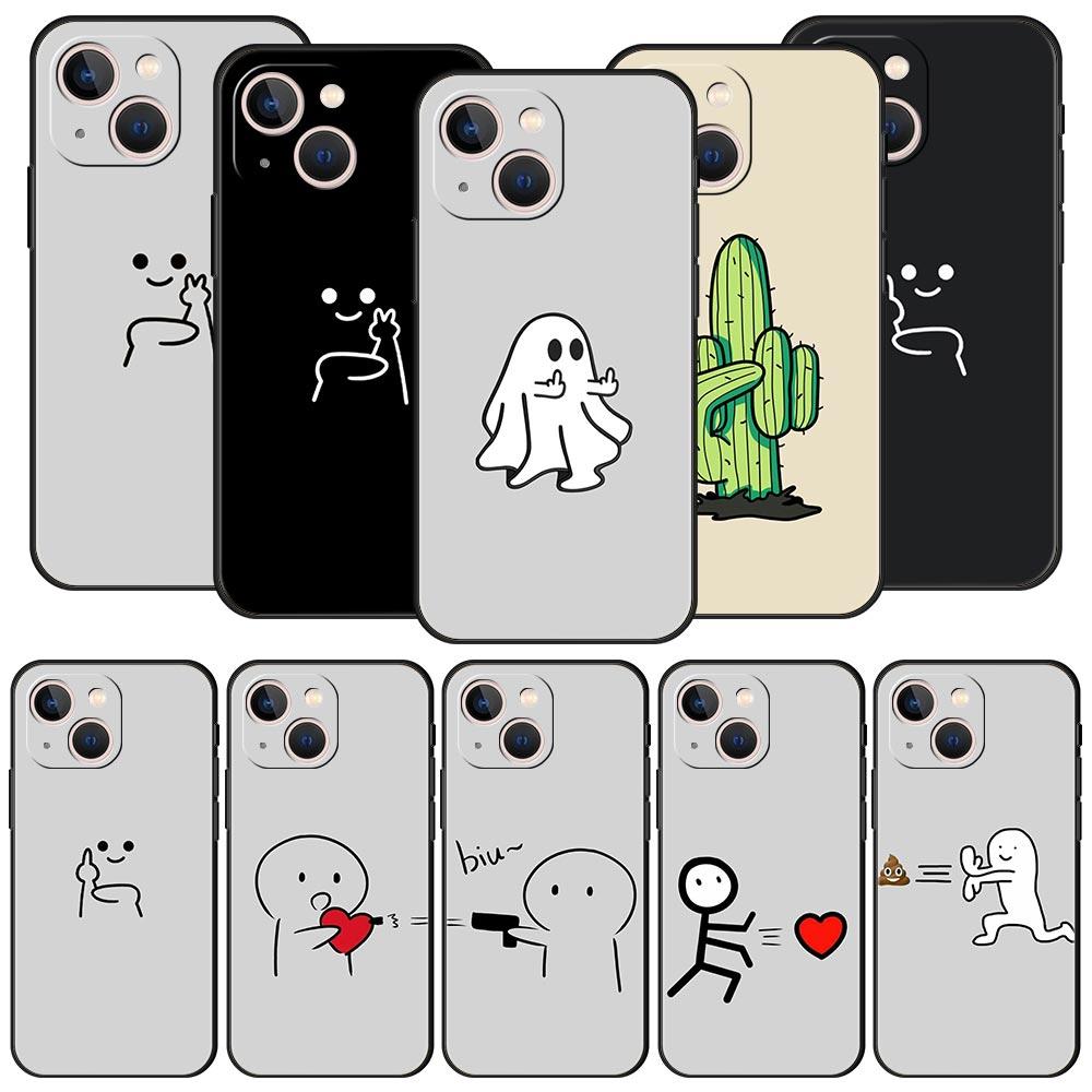 Cute Middle Finger Phone Case For Samsung Galaxy S26 S25 S24 S23 S22 S20 Ultra S21 FE 5G S10 Plus TPU Shockproof Cover