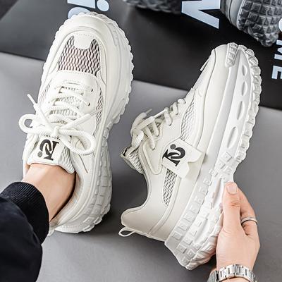 Men's Shoes for Men's Summer Trendy Brand Casual Sports Shoes for Running Non Slip Thick Sole and High Rise Inwards
