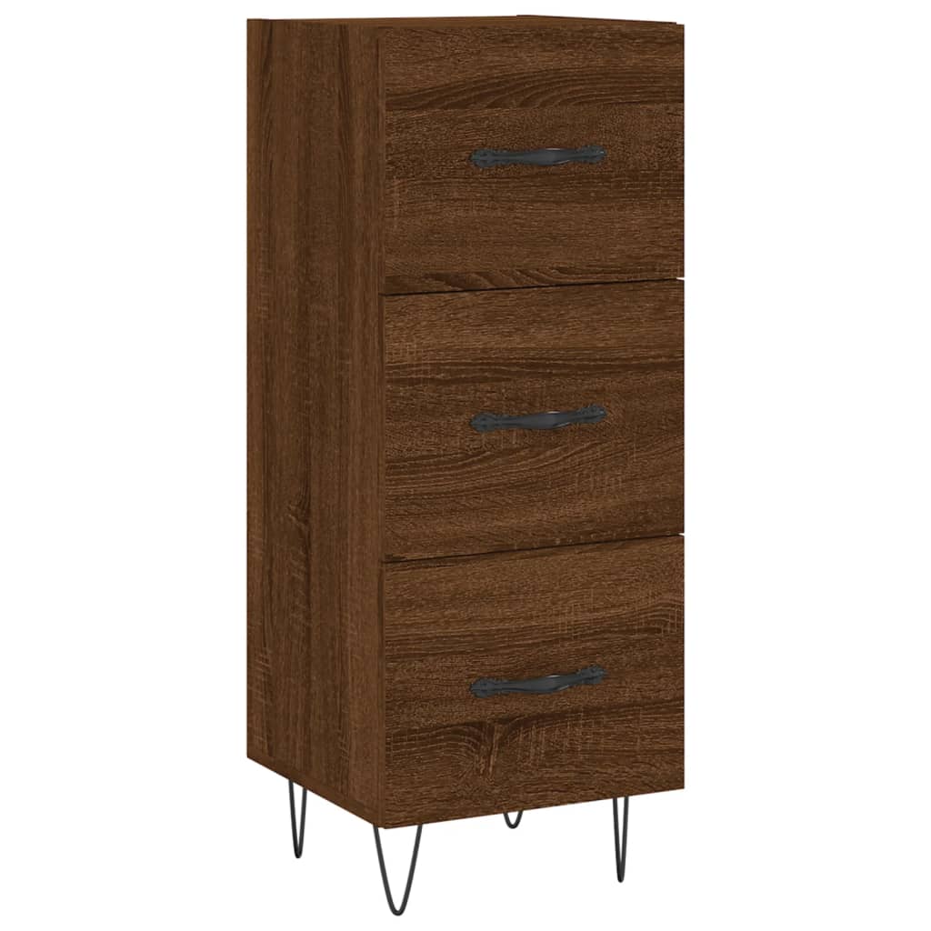 Sideboard Brown Oak Effect 34.5 x 34 x 90 cm Engineered Wood