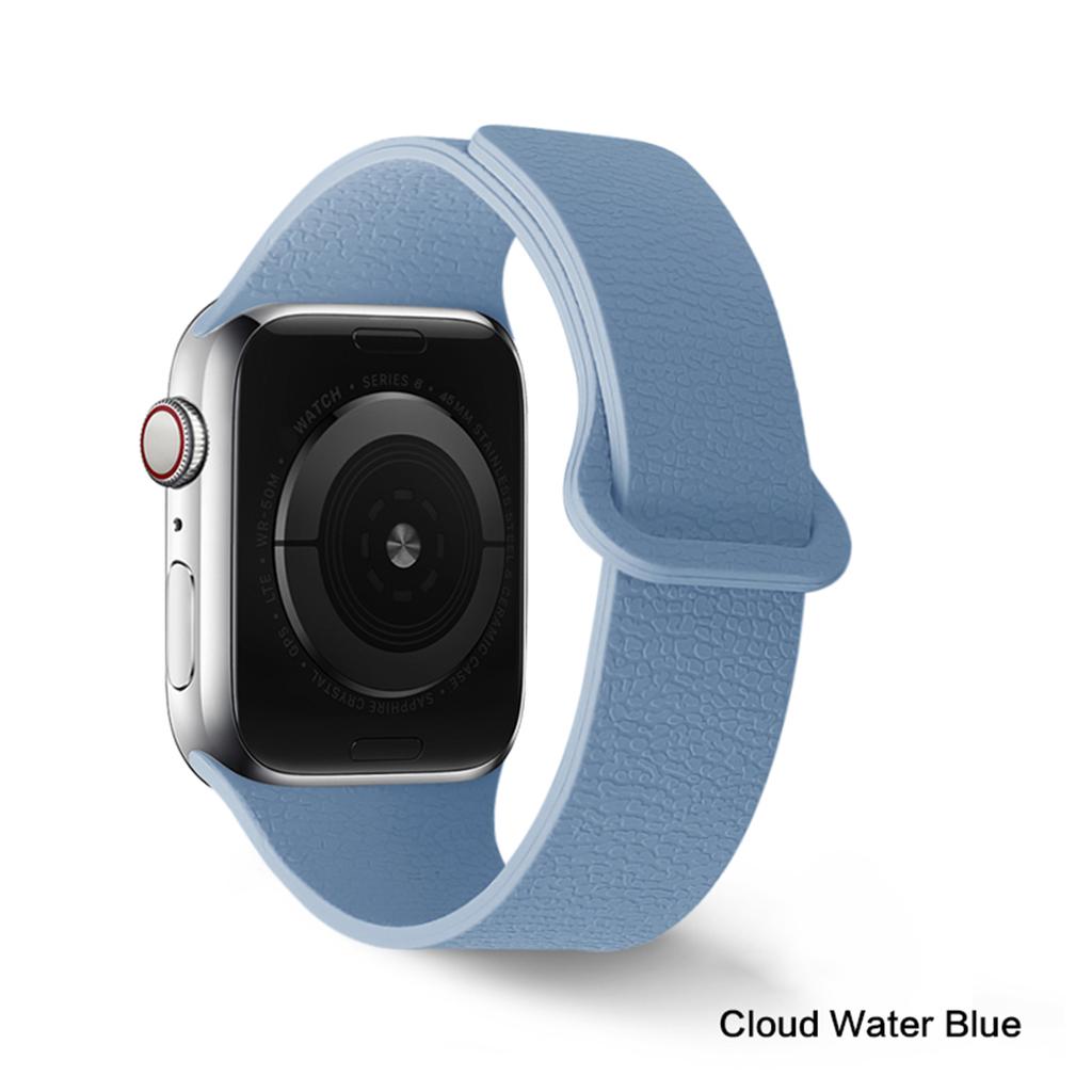 Magnetic Strap for Apple Watch Ultra 49mm 42mm 38mm 44mm 46mm 41mm Lychee Pattern Silicone Band for Iwatch S11 10 9 8 7 6 5 4