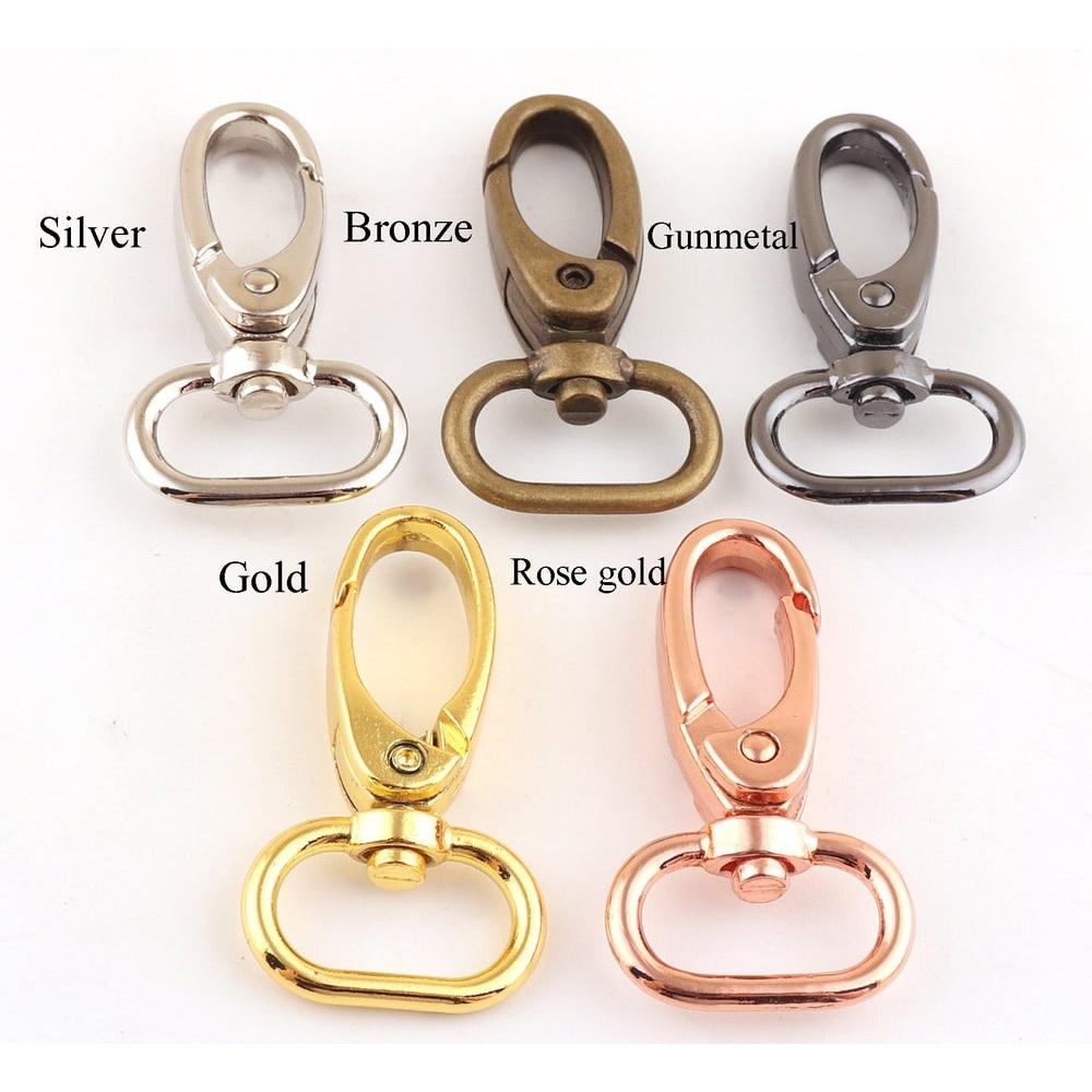 10pcs Lobster Swivel Hooks,Snap Hook Metal Swivel Clasps Bag Purse Hardware Oval Gate Swivel Snap Hook Purse Clip
