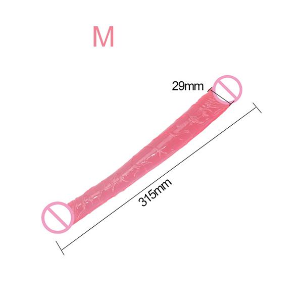 Double Head Dildo Long Jelly Realistic Dildo Double Ended Dildo Flexible Big Dildo for Women Masturbator Sex Toys for Lesbian