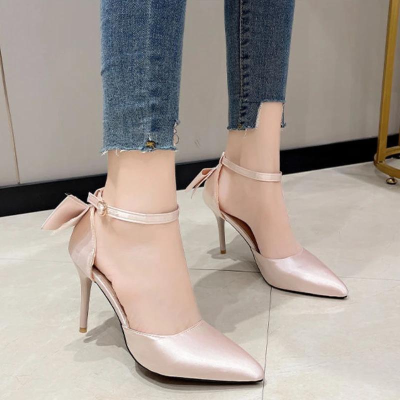 Fashion Stiletto Pointed Toe Women's Sandals 2025 Luxury Comfortable and Elegant Vintage Designer Sandal Daily Summer Ladies Shoes Sale
