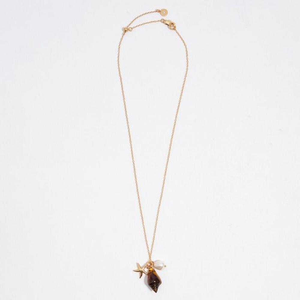 

Bimba Y Lola Star And Shell Necklace Gold B265aiu008brf Brown/FREE