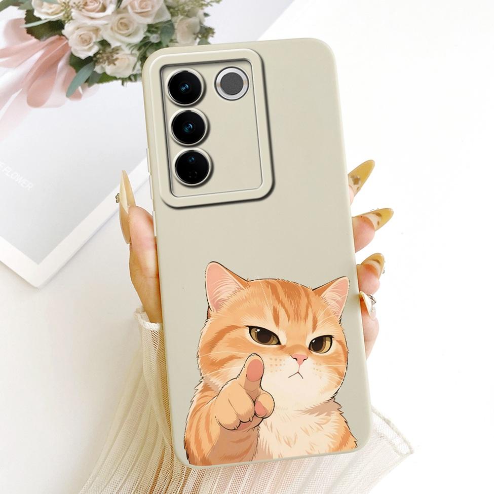 For Vivo V27 V2231 V2246 Case For Vivo V27 Pro V2230 Cover Luxury Fashion Cool Kawaii Cute Painted Silicone Casing
