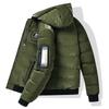 Cotton Jacket Men's Models Embroidered Down Cotton Thickening Loose Unloading Cap Casual Warm Hooded Cotton Jacket Fashion Casual Jacket
