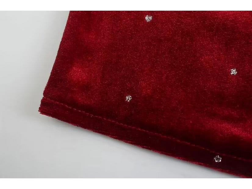 Autumn/Winter Velvet Ruched Slit Camisole Dress: European & American Style