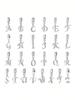 Copper Fashionable 26 Letters Of Charm Bead For Women Fit Bracelets Diy Making Anniversary Gift Fine Ladies Jewelry