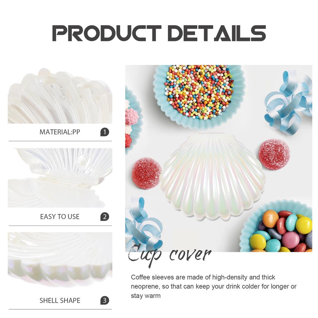 10pcs Plastic Shell Candy Boxes Biscuit Treats Holder MakeUp Jewelry Storage Boxes Baby Shower Wedding Birthday Party Favor