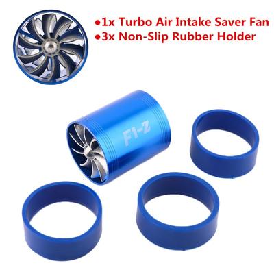 Auto Lufteinlass Turbonator Doppelventilator Motorturbine Supercharger Benzin Kraftstoffsparer