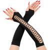 Sexy Lace Gloves Long Nightclub Dancing Etiquette Mesh Fingerless Gloves Women Cosplay Clothing Accessories