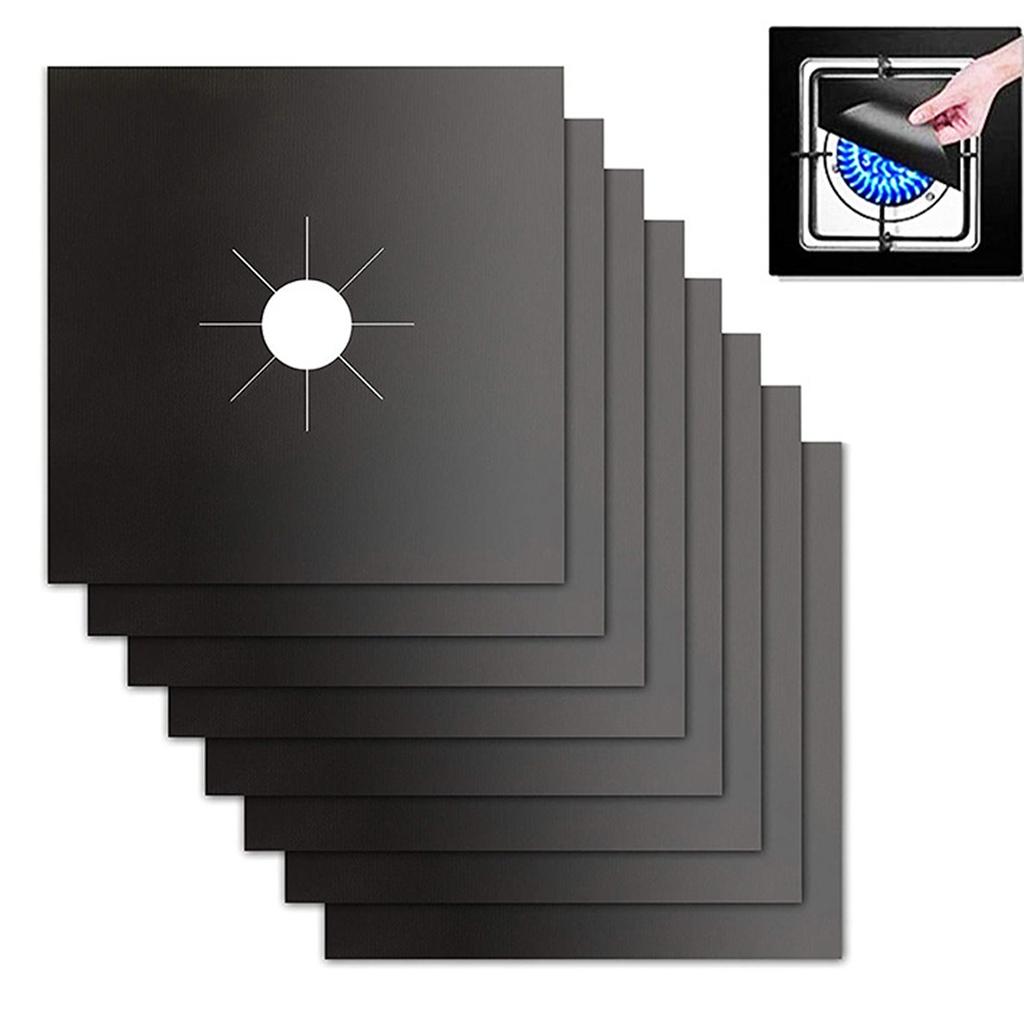 8 bucăți rezistente la căldură, 27x27cm, capac protector pentru plită pe gaz, ușor de curățat