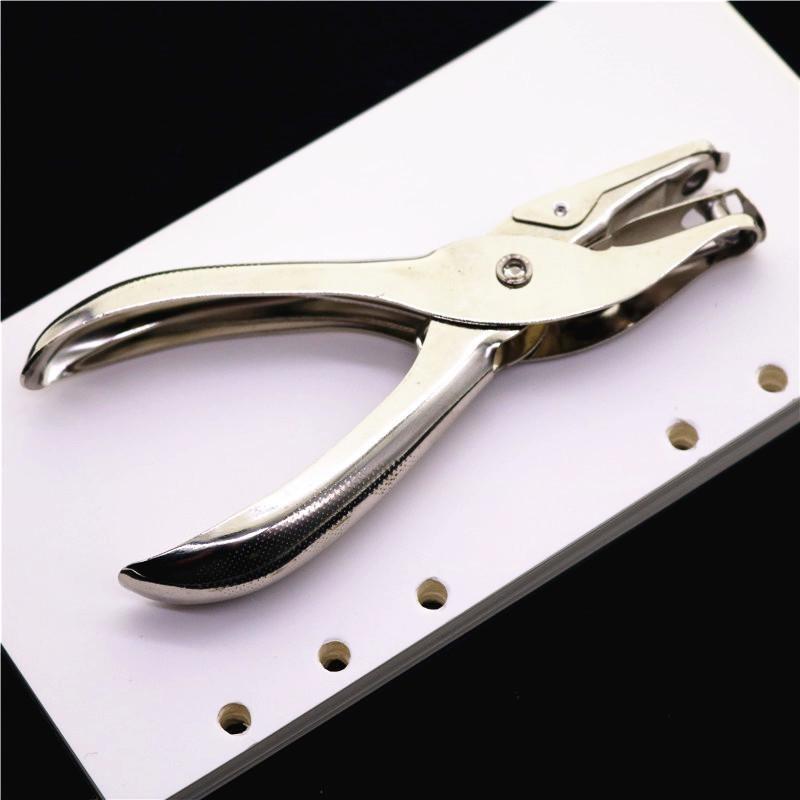 Metal Single Hole Puncher Hand Paper Punch Single Hole Scrapbooking Punches 8 Pages School Office