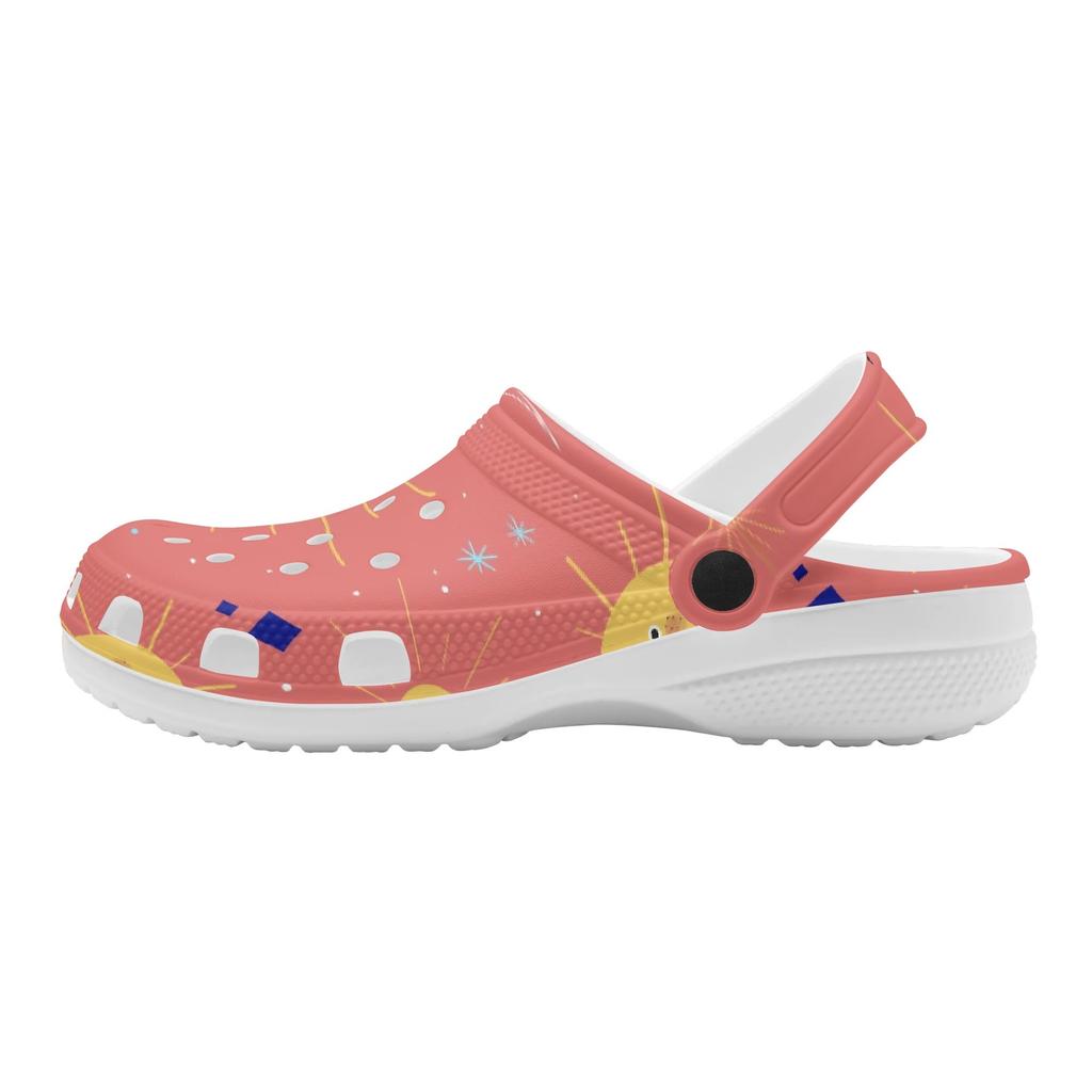 Printed EVA Clogs Sandals Women Men Soft Sole Lightweight Slip On Casual Slippers Soft Sole Summer Shoes Daily Comfort Wear