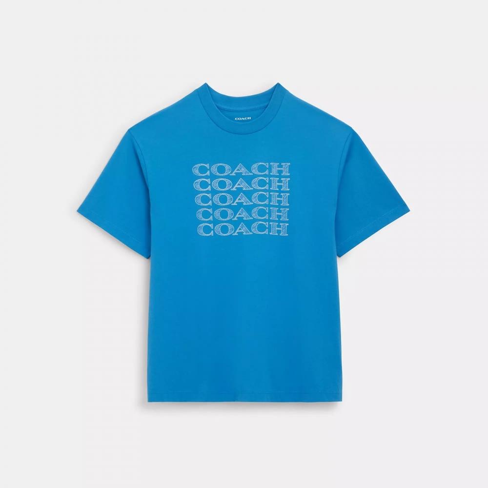 

Футболка Coach Signature Stack