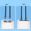 Not  Loss Double Hook Phone Lanyard Side Mount Pad Metal Lanyard Clip  with Two Rings Corrosion Resistant Clip for Phone