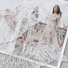 White Organza Big Wings Feather Lace Embroidered Cloth Sticker Dress Performance Clothes Clothing Accessories Decal Decoration