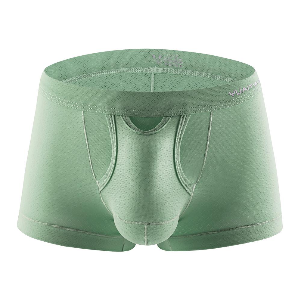 Men's Nylon Mesh Breathable Mid-Waist Boxer Briefs, Japanese Style