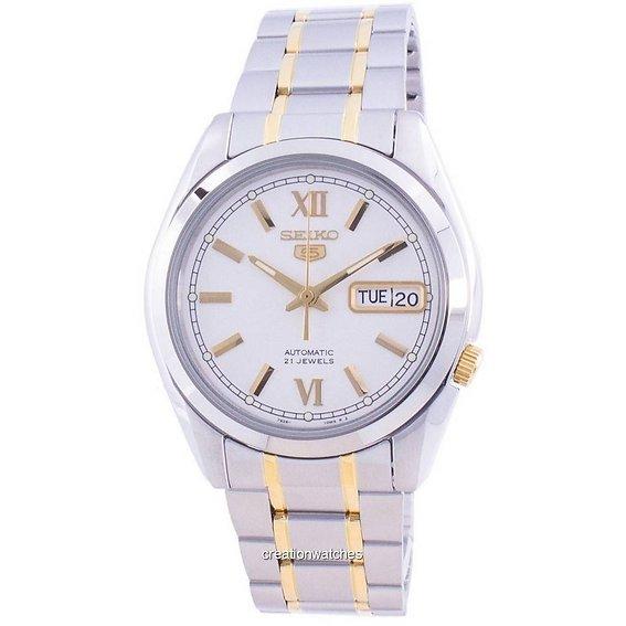 Seiko 5 Automatische weißes Zifferblatt SNKL57 SNKL57K1 SNKL57K Herrenuhr